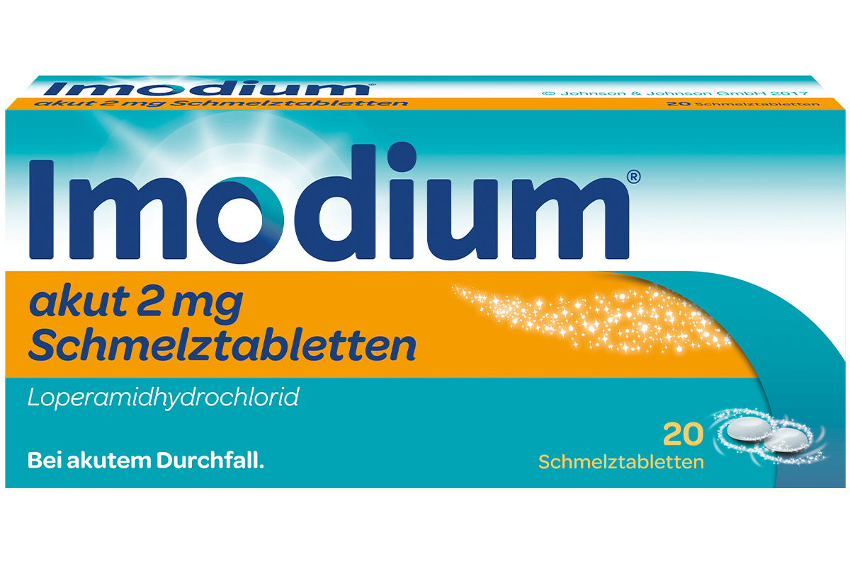 Imodium: „Imodium akut 2 mg Schmelztabletten“